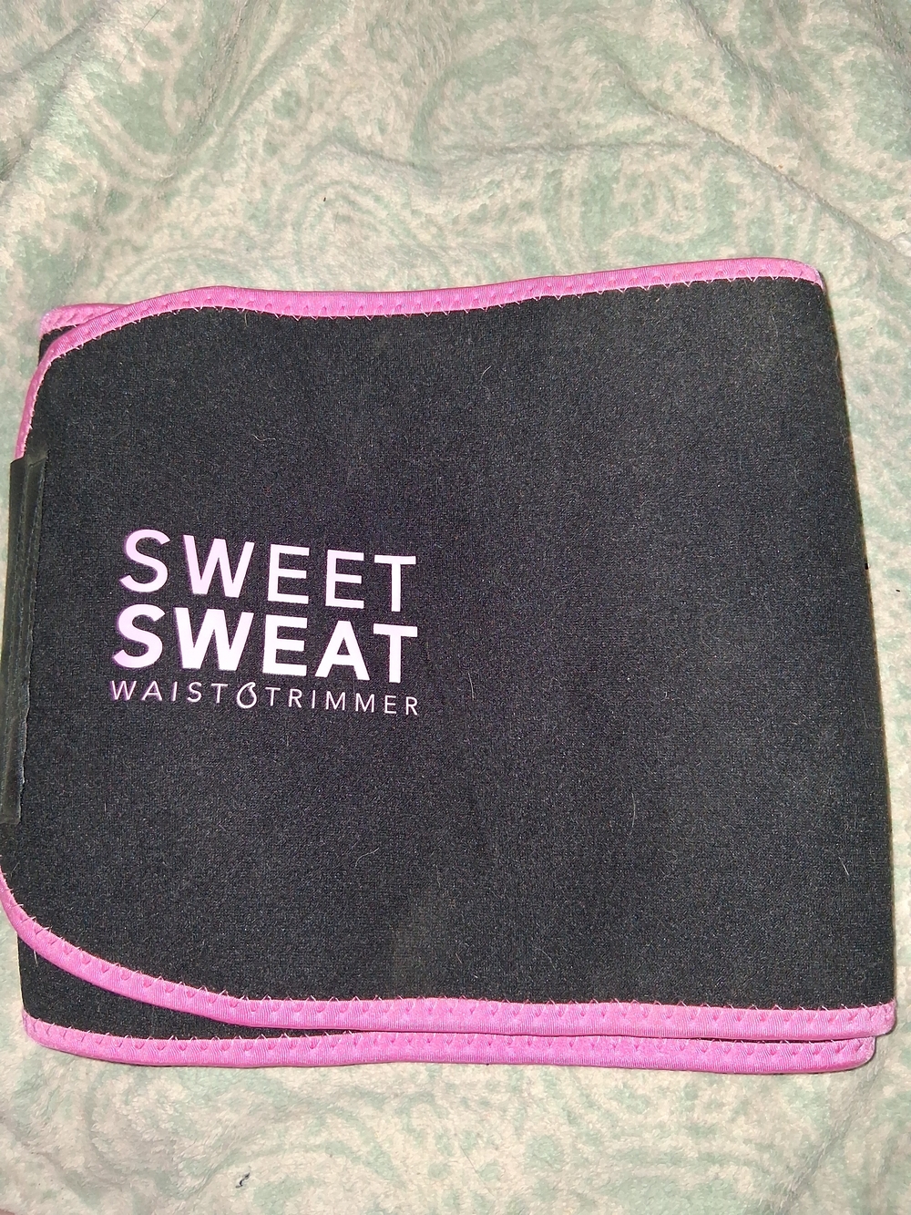 Sweet Sweat Waist Trimmer - Black with Pink Trim